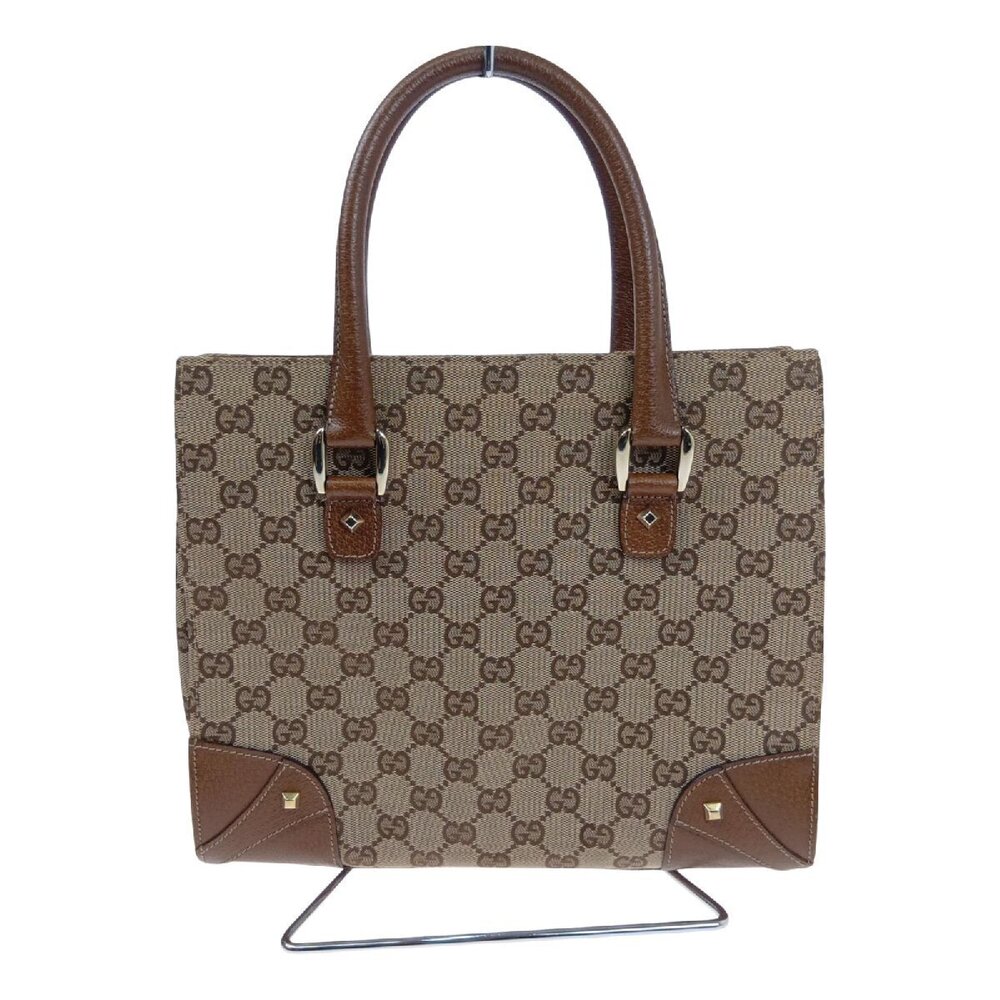 GUCCI handbag GG canvas leather beige